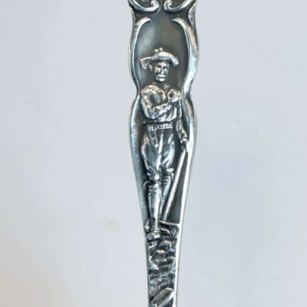 Vintage Sterling Silver Alaska Souvenir Spoon Horse of Alaska Sled Dog Mining